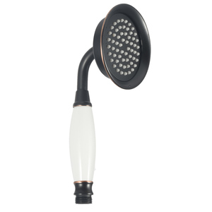 Rubinetto da <span class=keywords><strong>Bagno</strong></span> Moderno in Ottone con Finitura ORB e Maniglia Bianca, Doccia a Cascata Portatile, <span class=keywords><strong>Accessori</strong></span> per Facile Installazione - Product Image 1