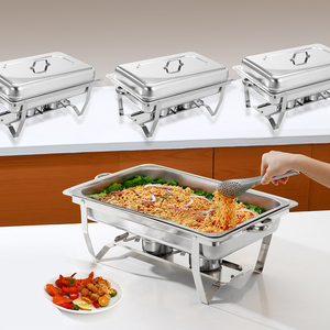 Edelstahl Chafing Dishes Buffet-Set Speisenwärmer für Partys & Events Wärme- und Aufbewahrungsausrüstung - Product Image 3