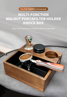 Accessoires et outils pour café et restaurants : Filtre, Tamper, Support, Porte-filtre, Distributeur d'expresso, Boîte à expresso en noyer et hêtre écologique