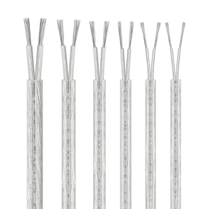 Cabo de Alimentação LED UL2464 Transparente com Revestimento em PVC 20/22AWG 2 Vias para Luzes Neon, Lustres e Fios Eletrônicos Redondos de Cristal - Product Image 4