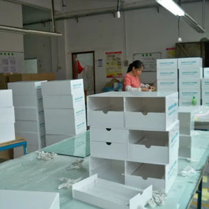 Distributeur de lentilles de contact quotidien moderne et écologique à 4 tiroirs, <span class=keywords><strong>blanc</strong></span> neige, avec logo personnalisé - Product Image 2