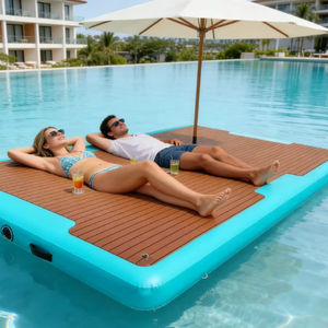 Plataforma Flotante Inflable de Primera Calidad, Muelle Flotante, Plataforma Acuática Portátil, Plataforma Inflable para el Agua - Product Image 1