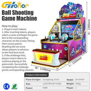 Máquina de Juego Arcade de Tiro con Bolas para 2 Jugadores, Ball Shooting Alliance, Operada con Monedas, para Centros de Juego - Product Image 6