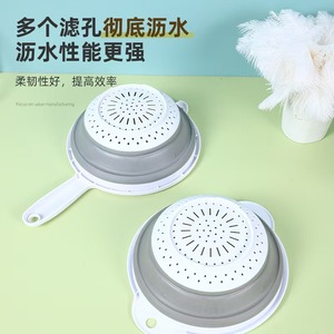 Cesta de Drenaje Plegable para Fregadero de Cocina, de PP Grueso de Grado Alimenticio, Resistente, Apta para Lavavajillas y Horno, Directo de Fábrica - Product Image 3