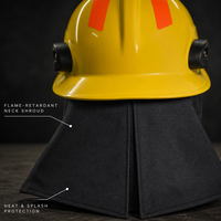 Casque de sécurité pour pompiers certifié XF44-2015, résistant aux chocs, haute résistance, avec protection ignifuge amovible