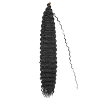 Extensions en vrac de cheveux synthétiques tressés teints en fibre haute température, double trame, 100g, ondulations profondes, pour machine à tresser au crochet