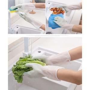 Gants de lavage de la vaisselle en nitrile, épaisseur moyenne, imperméables, pour hommes et femmes - Product Image 4