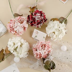 ดอกไฮเดรนเยียประดิษฐ์ CallaFloral ก้านเดี่ยว สีชมพู โพลีเอสเตอร์ สเปรย์หิมะ ตกแต่งบ้านคริสต์มาส งานแต่งงาน งานฝีมือ - Product Image 1