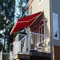 Parasols télescopiques en alliage d'aluminium en gros, anti-UV, imperméables, pour l'extérieur, le jardin, la terrasse, le balcon, le café