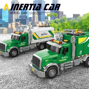 Carro de basura de juguete trai kích thước lớn vệ sinh thành phố Xe tải đồ chơi, 1/10 ma sát vệ sinh xe tải đồ chơi với ánh sáng, âm nhạc, phun - Product Image 2