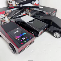 Enceinte portable sans fil étanche Ws-580 18W au design Tesla Cyberpickup avec écran RGB et horloge pour fêtes, karaoké et discothèque