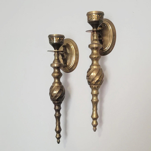 Candelabro de pared de vela de latón para decoración del hogar para decoración de sala de estar - Product Image 1