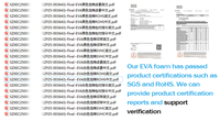 Rouleau de feuille de mousse EVA écologique personnalisée en gros, certifiée ROHS REACH, couleur, dureté et taille personnalisables, marque OEM, Chine