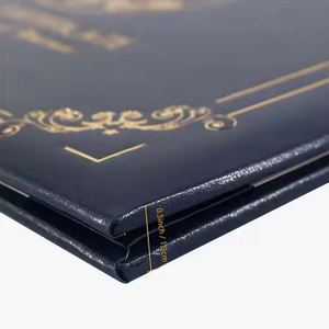 Custom A4 Certificate <b>Folder</b> <b>School</b> Graduation Diploma Holder Certificate Cover Leather Gold Embossed Certificate Holder Paper - Product Image 2