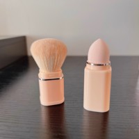 Mini ensemble de pinceaux de maquillage portable mignon, adapté aux voyages, ensemble de 8 pinceaux de maquillage avec étui