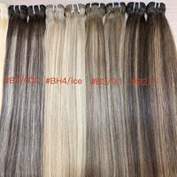 Nouvelles Extensions de Cheveux Humains Naturels 2026, Couleur Piano Highlight, 100% Cheveux Russes, Tissages en Paquets pour Salons