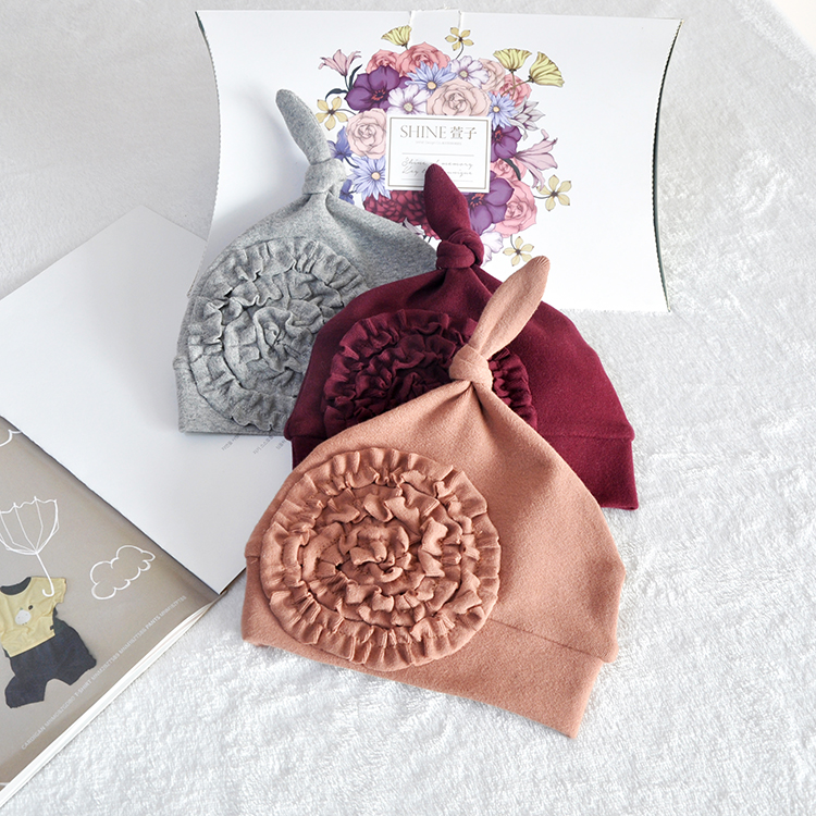 Прямая Заводская шапочка для младенцев 0-3 месяцев Хлопковая шапочка для новорожденных девочек