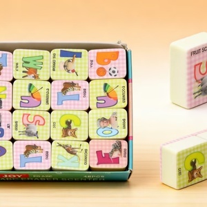 Útiles Escolares al por Mayor, Borrador Rectangular Bonito con Letras para Niños, Juego de Borradores Grandes de TPR de Colores, Artículos de Papelería para Oficina - Product Image 2