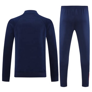 Pantaloni giacca da <span class=keywords><strong>calcio</strong></span> uomo di alta qualità con logo nero strisce rosse <span class=keywords><strong>tuta</strong></span> da uomo Set personalizzato <span class=keywords><strong>tuta</strong></span> da ginnastica per uomo - Product Image 4