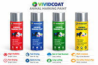 Spray de marquage animal efficace pour l'identification du bétail, peinture de marquage rapide pour les queues de porcs, bovins et ovins, aérosol