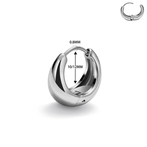 1 Paio di <span class=keywords><strong>Orecchini</strong></span> a Cerchio Spessi 20G in <span class=keywords><strong>Acciaio</strong></span> Inossidabile 316L, Anelli Clicker per Elica e Cartilagine, Gioielli alla Moda per Uso Quotidiano con Placcatura PVD - Product Image 2