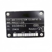 Pompe à pistons axiaux variables série Jinhong A6VE107 R902271336 A6VE107EP2D/63W-VZU380FHB-SK, connexion 3/8, 2 étages, 0,5 CV, 50 bars