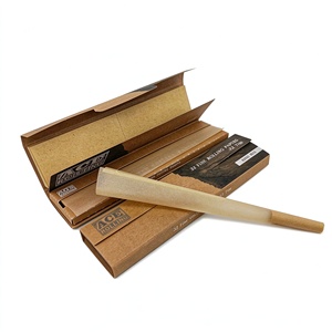 HermitCrab-Ace Ultra Thin 10g Custom Brown King Size Tobacco Leaves Cigarette Rolling Paper with tips - Product Image 5