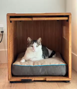 2024 Intérieur Bois Pet Lit Caisse Cage Maison pour Chiens Meubles Cadeau pour Salon et Chambre Meubles - Product Image 5