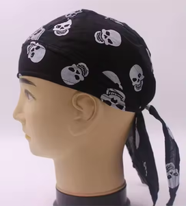 Cappello in Cotone Elegante e Discreto per Ragazze, <span class=keywords><strong>Bandana</strong></span> <span class=keywords><strong>con</strong></span> Motivo Pirata e Teschio per Halloween, Vendita all'Ingrosso - Product Image 3