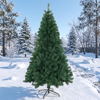 Sapin de Noël artificiel en PE de haute qualité avec lumières LED, durable et écologique, pour usage extérieur, décoration de maison pour les fêtes