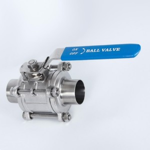 Thép Không Gỉ 304 316L Ba Mảnh Bóng Van Vệ Sinh 3PC Hàn Của Nhãn Hiệu Bóng Van - Product Image 3