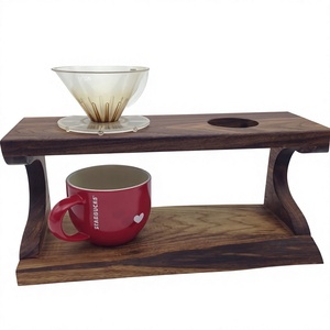 Support à café carré en bois minimaliste et écologique personnalisé pour les cafés - Product Image 2