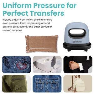 New Arrival Factory Portable Handheld Heat Transfer Iron Pressing T-Shirt Hat Cap Shoe Logo Prisma Mini Heat Press Machine