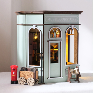HONOR Mini Kits de Casas de Madera, Rincón de Lectura, Kit de <span class=keywords><strong>Casa</strong></span> en Miniatura DIY, Puzles 3D para Adultos, Rompecabezas de Madera para Rincón de Lectura, <span class=keywords><strong>Casa</strong></span> en Miniatura - Product Image 5