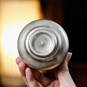 Tasse à thé en porcelaine Wanhua Silver Press Hand Master Cup, forme tambour, avec motif floral, pour le thé de l'après-midi, style rétro luxueux - Product Image 5