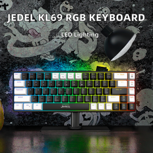 Interruptor rojo OEM con cable tipo C iluminación de color retroiluminada RGB intercambiable para ordenador comercio Teclado mecánico para juegos - Product Image 4