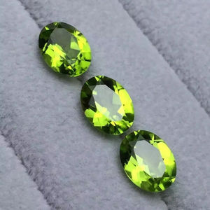 YZ Agustus batu keberuntungan batu permata Peridot alami batu kelahiran segi oval kalung Peridot hijau manik-manik Peridot kristal zaitun - Product Image 5