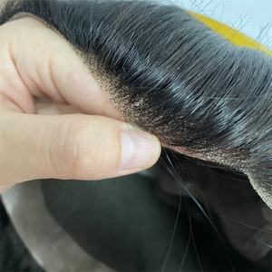 Peau fine PU Cap 100% Cheveux Humains Naturels Full HD Transparent Suisse Dentelle Perruque Pour Femmes Cheveux Humains Postiche Toupet pour les femmes - Product Image 5