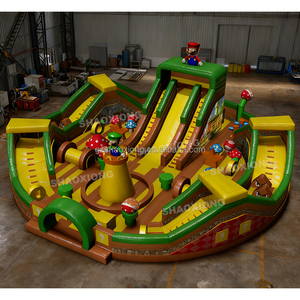 <span class=keywords><strong>Castillo</strong></span> Inflable Comercial con Tobogán, Parque de Diversiones Inflable con Temática de Dibujos Animados para Niños, Combinación de Obstáculos Inflables - Product Image 3
