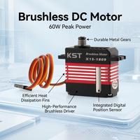 Microservo KST X15-1809 de 15 mm, Ligero (45 g), 24 kg.cm, Actuador HV sin Escobillas para Automatización Personalizada y Control de Movimiento Inteligente