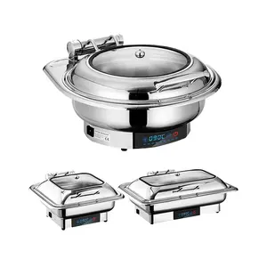 Orbicular Electronic Temperature Control CSingle- And Double-Cell Catering Equipment Electric serving food warmer