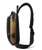 Nouveau sac à bandoulière imperméable 2025, antivol, bandoulière croisée, logo personnalisé avec USB, sac à bandoulière pour homme, sac à bandoulière croisé pour homme