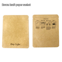 Sachet portable thermoscellé avec impression de logo personnalisé de qualité alimentaire sachet de thé laminé mini sachet de thé goutte à goutte en papier kraft sac de café