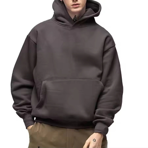 Sweat-shirt à capuche surdimensionné pour homme, sans cordon, anti-rétrécissement, streetwear, 500 GSM, poids lourd, avec logo personnalisé, haute qualité - Product Image 2