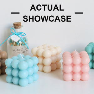 Cubo de <span class=keywords><strong>Rubik</strong></span> de soja blanca de alta calidad, personalizado, con Perfume abstracto grande, velas de burbujas perfumadas, el mejor <span class=keywords><strong>precio</strong></span> - Product Image 6