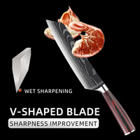 Couteau Kantetsu professionnel de haute qualité en acier inoxydable de 8 pouces avec lame ultra-affûtée, parfait pour couper le poisson et la viande