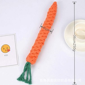 Large <b>Carrot</b> Dog Chew <b>Toy</b> 36cm Orange Rope <b>Toy</b> Durable Pet Chew <b>Toy</b> for Dogs - Product Image 1