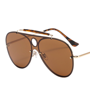 Qingqing-gafas de sol para hombre y mujer, lentes grandes de color Negro, Rosa, piloto, 2023 - Product Image 2