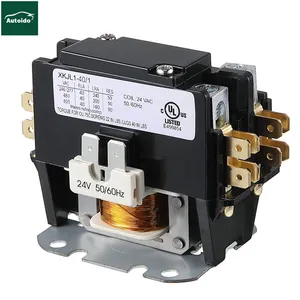 Contacteur AC à bobine 25 A 2 pôles 24V, contacteur de compresseur de condenseur de climatiseur Contacteur à usage défini AC