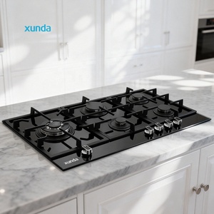 Cocina de Gas Xunda OEM ODM, 5 Quemadores, Placas de Cocción Integradas de 90 cm, Vidrio Templado, para Uso Doméstico - Product Image 1